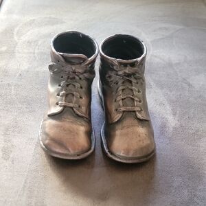 Metallic Bronze Boot Figurine Decorative Accent